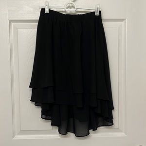 Ya black high low chiffon skirt